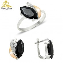 Altın +Gümüş Zirkon Taşlı Set